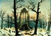 Caspar David Friedrich Cloister Cemetery in the Snow China oil painting reproduction